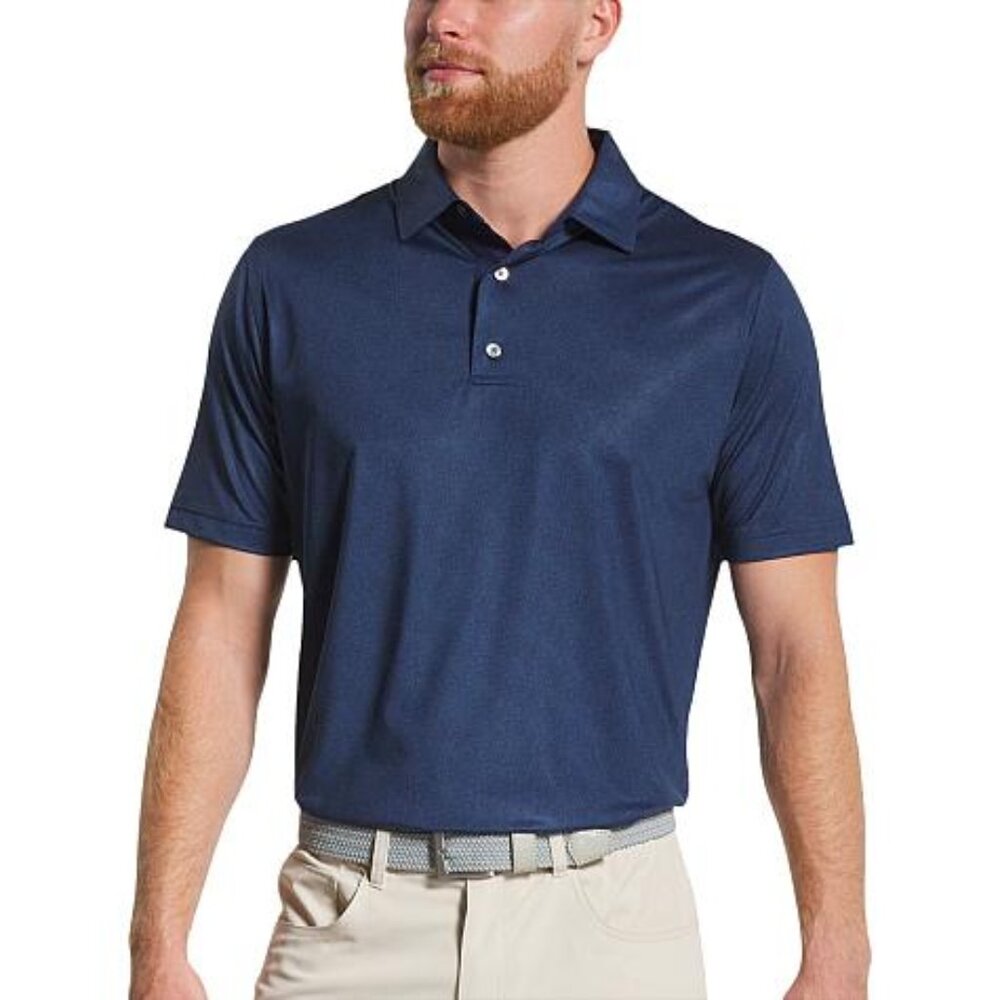 FootJoy Men's Speckle Print Lisle Golf Polo~2XL~Speckled Navy